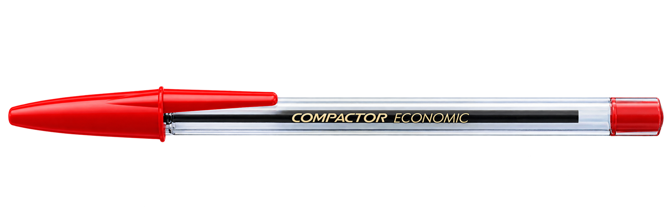 CANETA ESFEROGRAFICA CRISTAL MEDIA 1.0MM VERMELHO COMPACTOR
