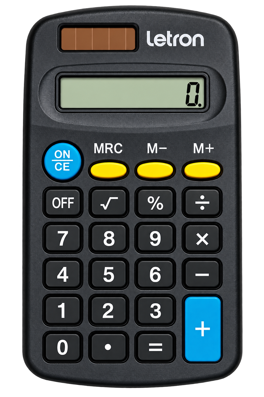 CALCULADORA DE BOLSO 8 DIGITOS PRETA BASIC SOLAR LETRON