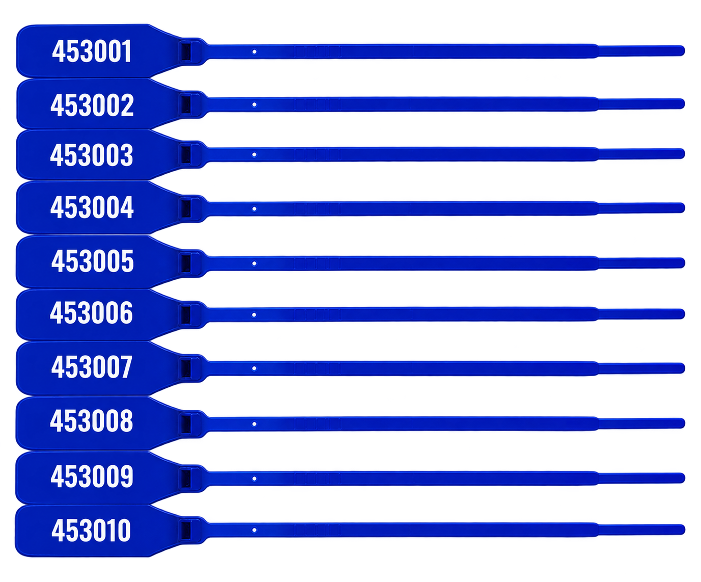 LACRE DE MALOTE NUMERADO 16,5CM AZUL ESCURO PACOTE COM 100