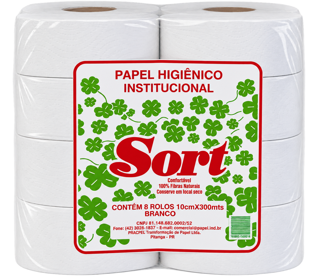 PAPEL HIGIENICO BRANCO 08UNX10CMX300M SORT