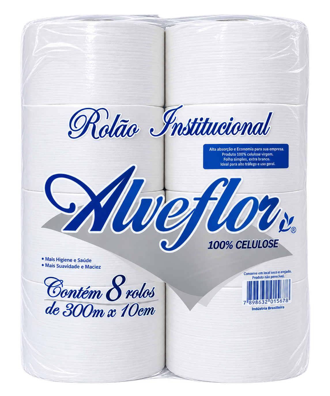 PAPEL HIGIENICO EXTRA LUXO 08UNX10CMX300M ALVEFLOR