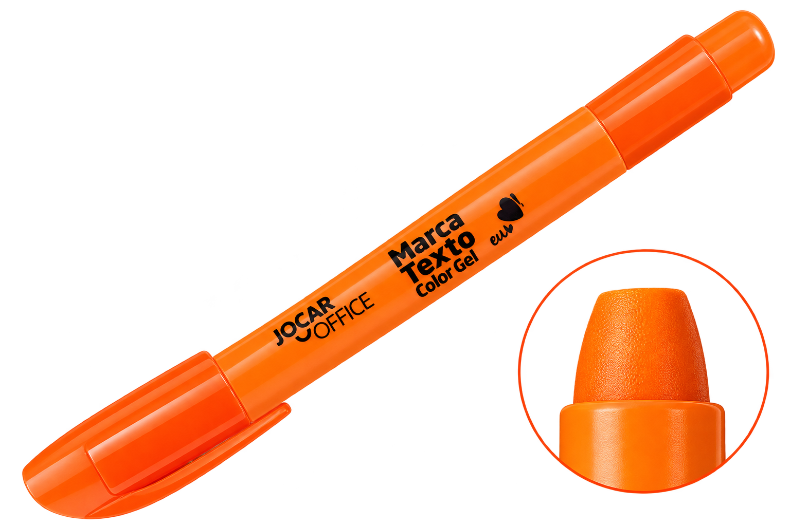 CANETA MARCA TEXTO GEL LARANJA JOCAR OFFICE