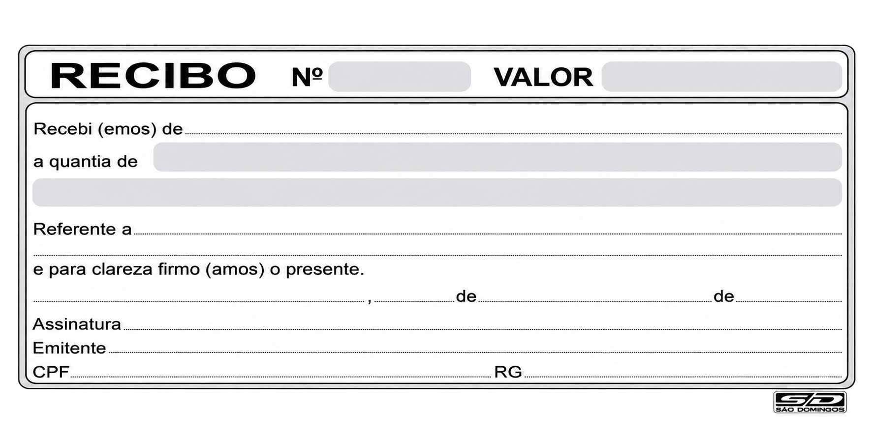 RECIBO COMERCIAL SEM CANHOTO COM 50 FLS SD