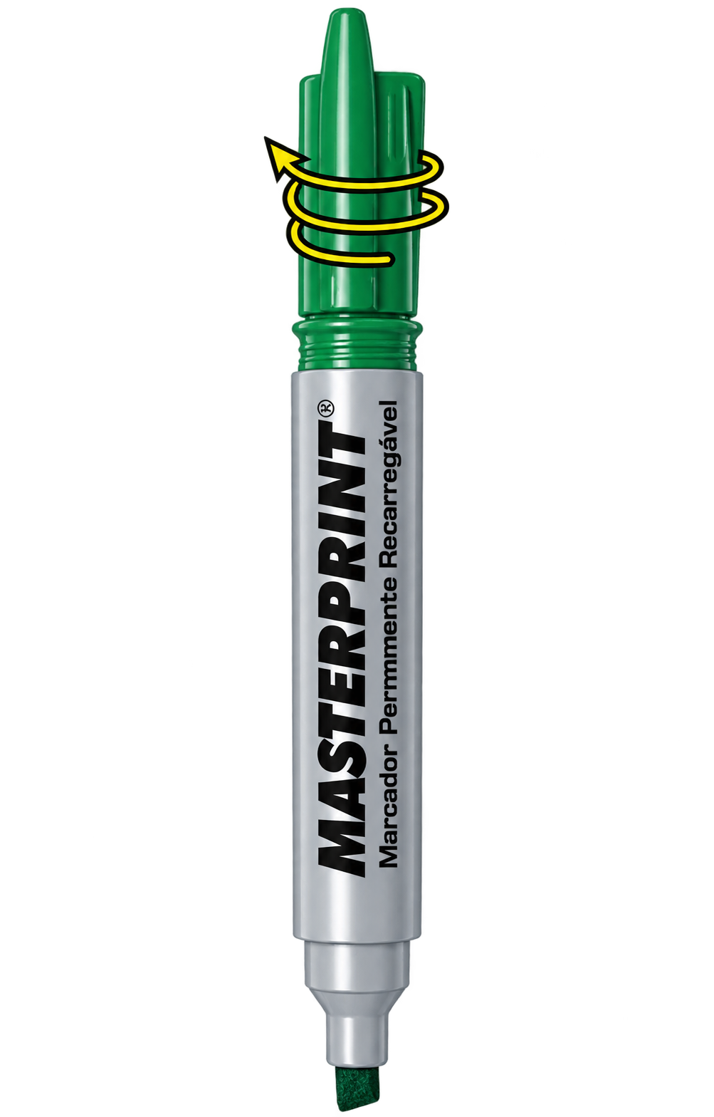 MARCADOR PERMANENTE RECARREGAVEL VERDE MASTERPRINT