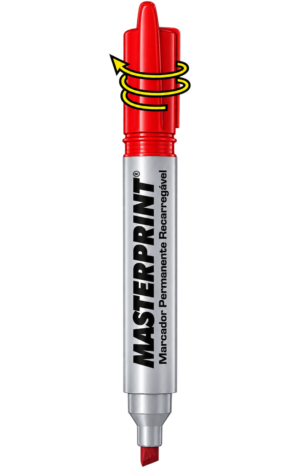 MARCADOR PERMANENTE RECARREGAVEL VERMELHO MASTERPRINT