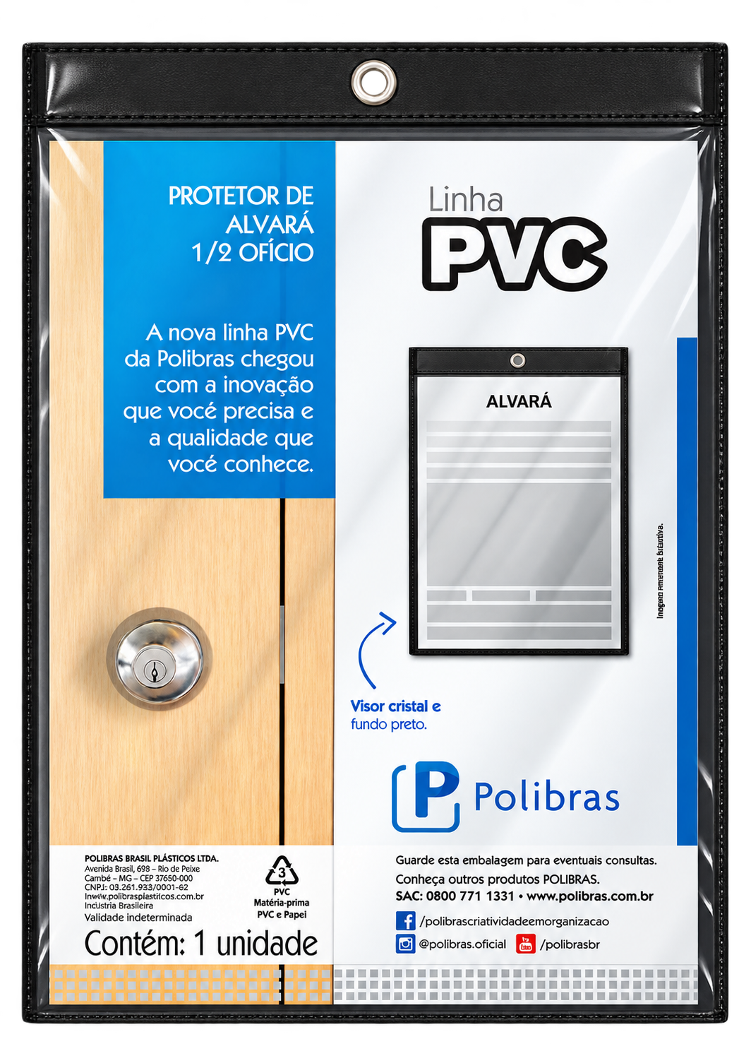 PROTETOR DE ALVARA 1/2 OFICIO 163MMX218MM POLIBRAS