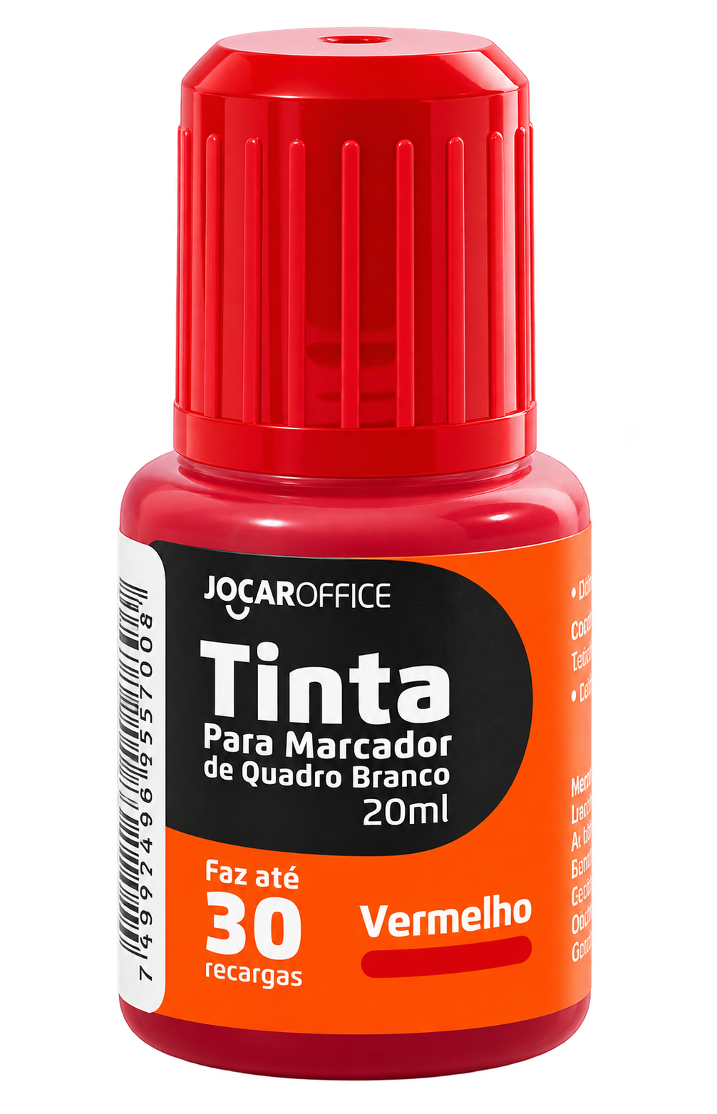 TINTA MARCADOR QUADRO BRANCO 20ML VERMELHO JOCAR OFFICE