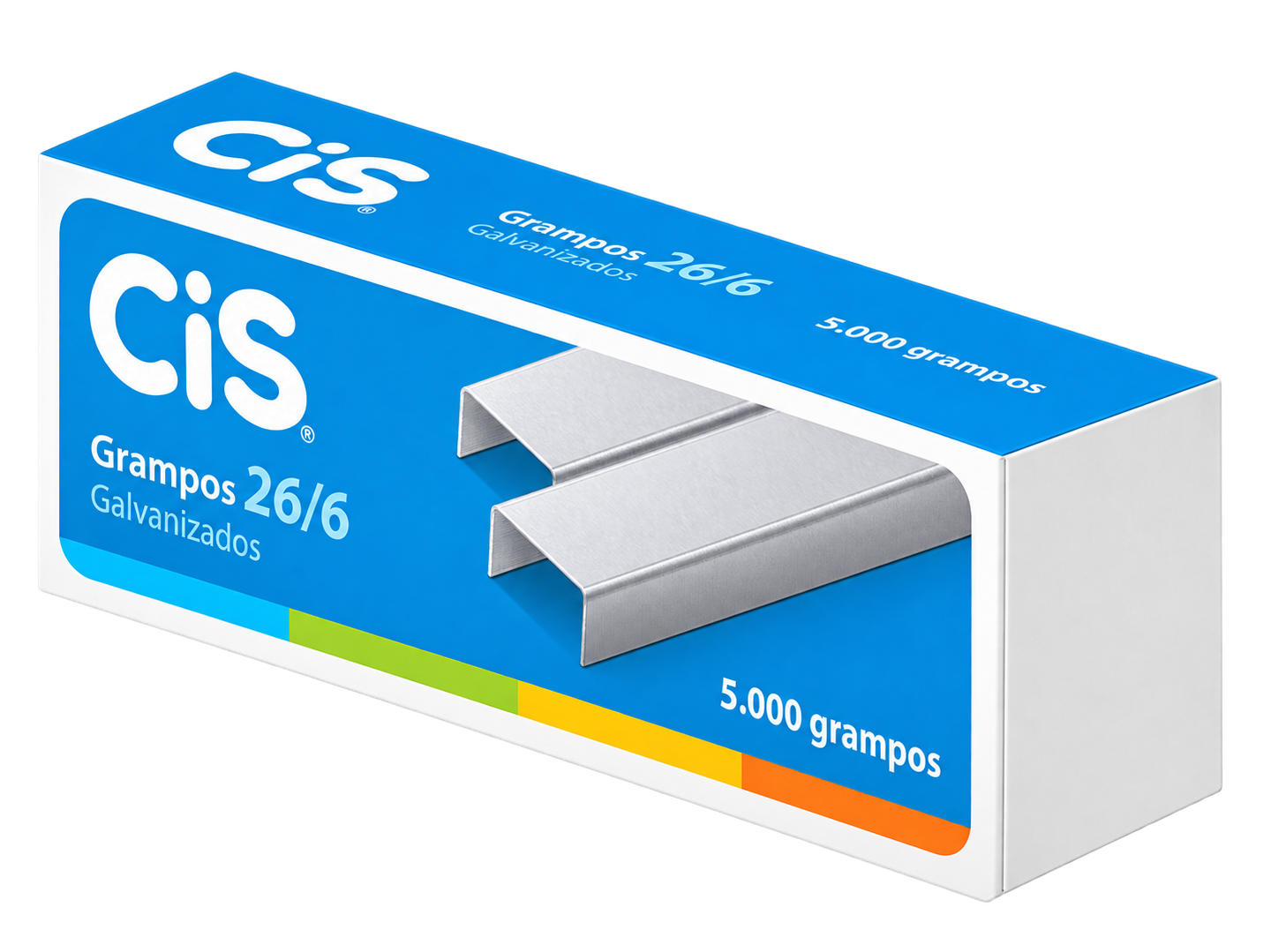 GRAMPO GRAMPEADOR GALVANIZADO 26/6 CAIXA COM 5.000 UN SERTIC