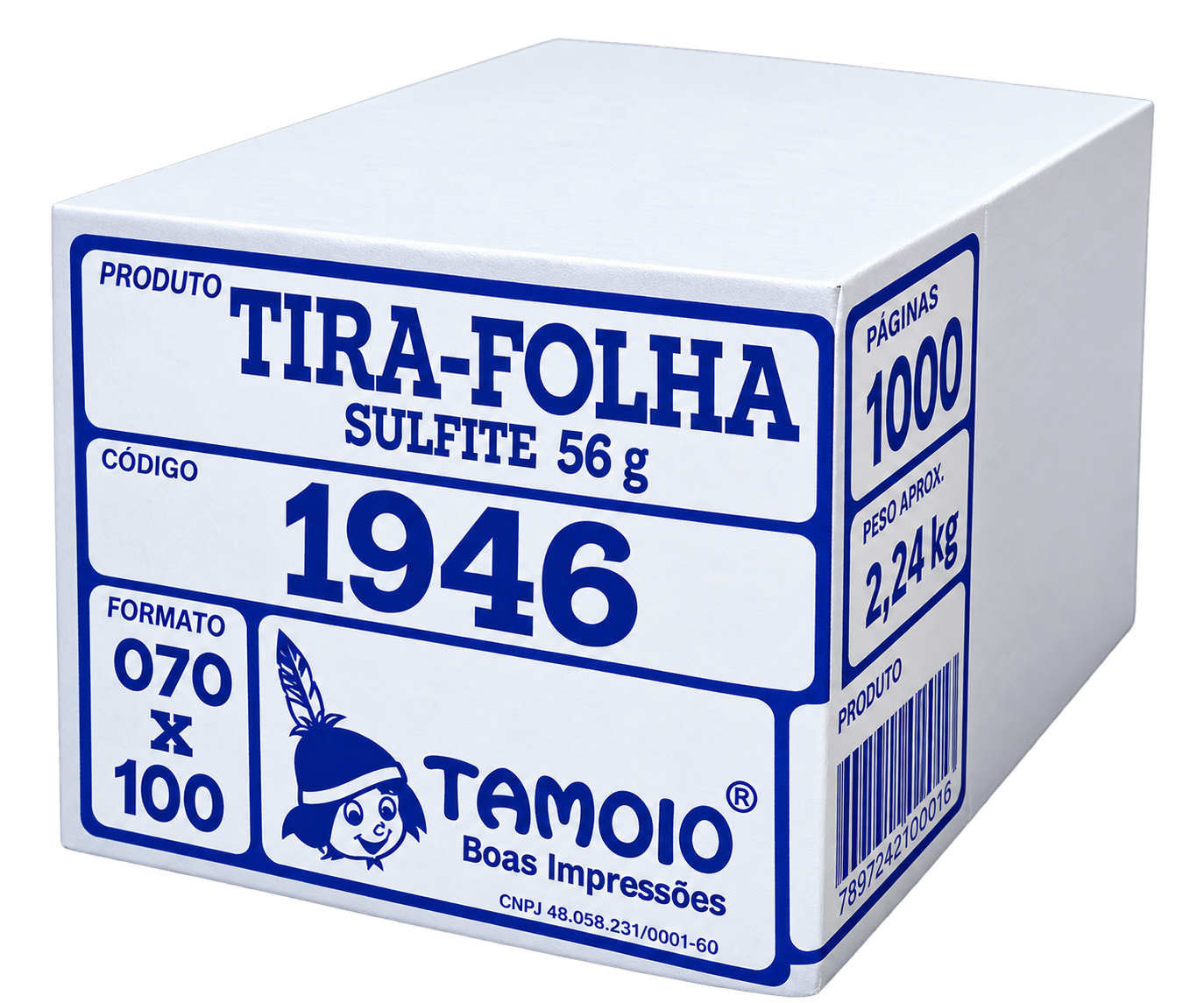 BLOCO DE ANOTACOES BRANCO 70X100 C/1000 FOLHAS PACOTE 1946 TAMOIO