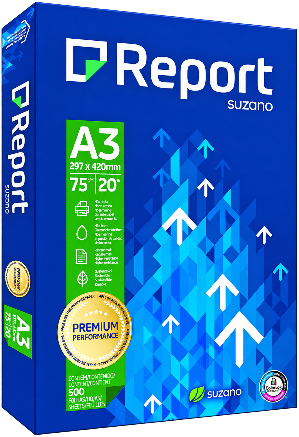 RESMA 500 FOLHAS PAPEL REPORT PREMIUM A3