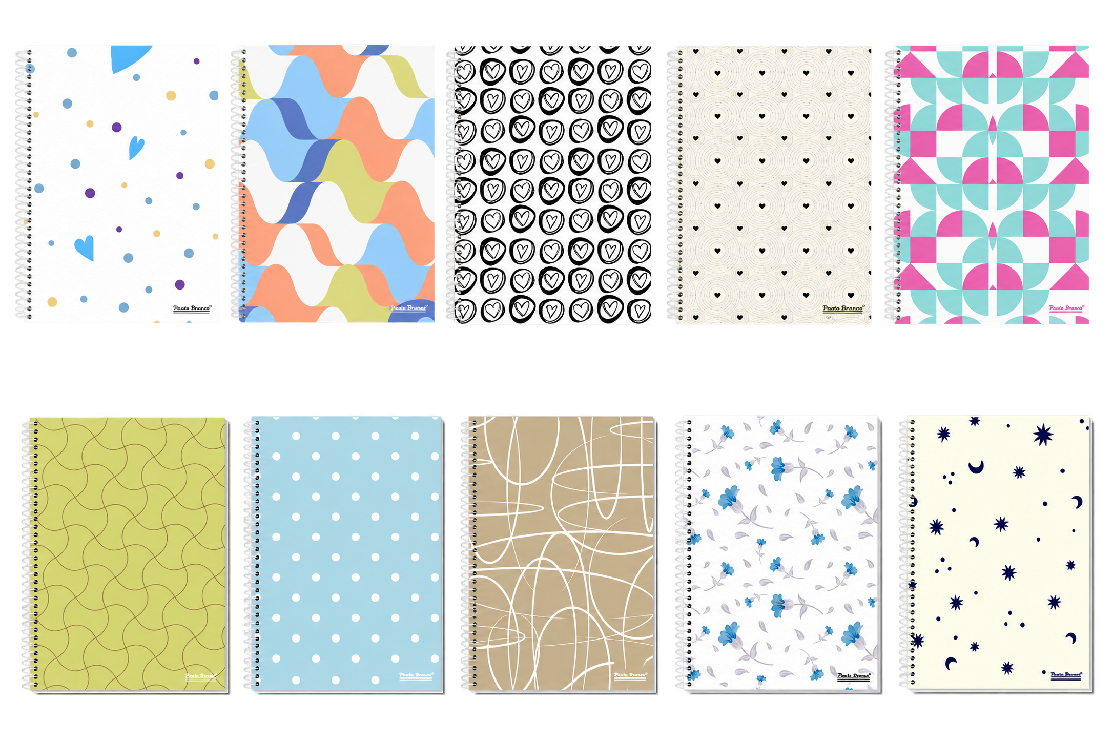 CADERNO UNIVERSITARIO CAPA DURA LOOP 01 MATERIA 80 FLS PAUTA BRANCA