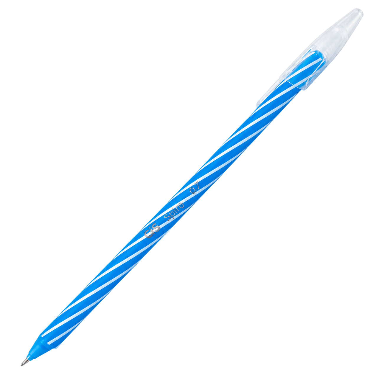 CANETA ESFEROGRAFICA CIS SPIRO 0.7MM AZUL CLARO SERTIC