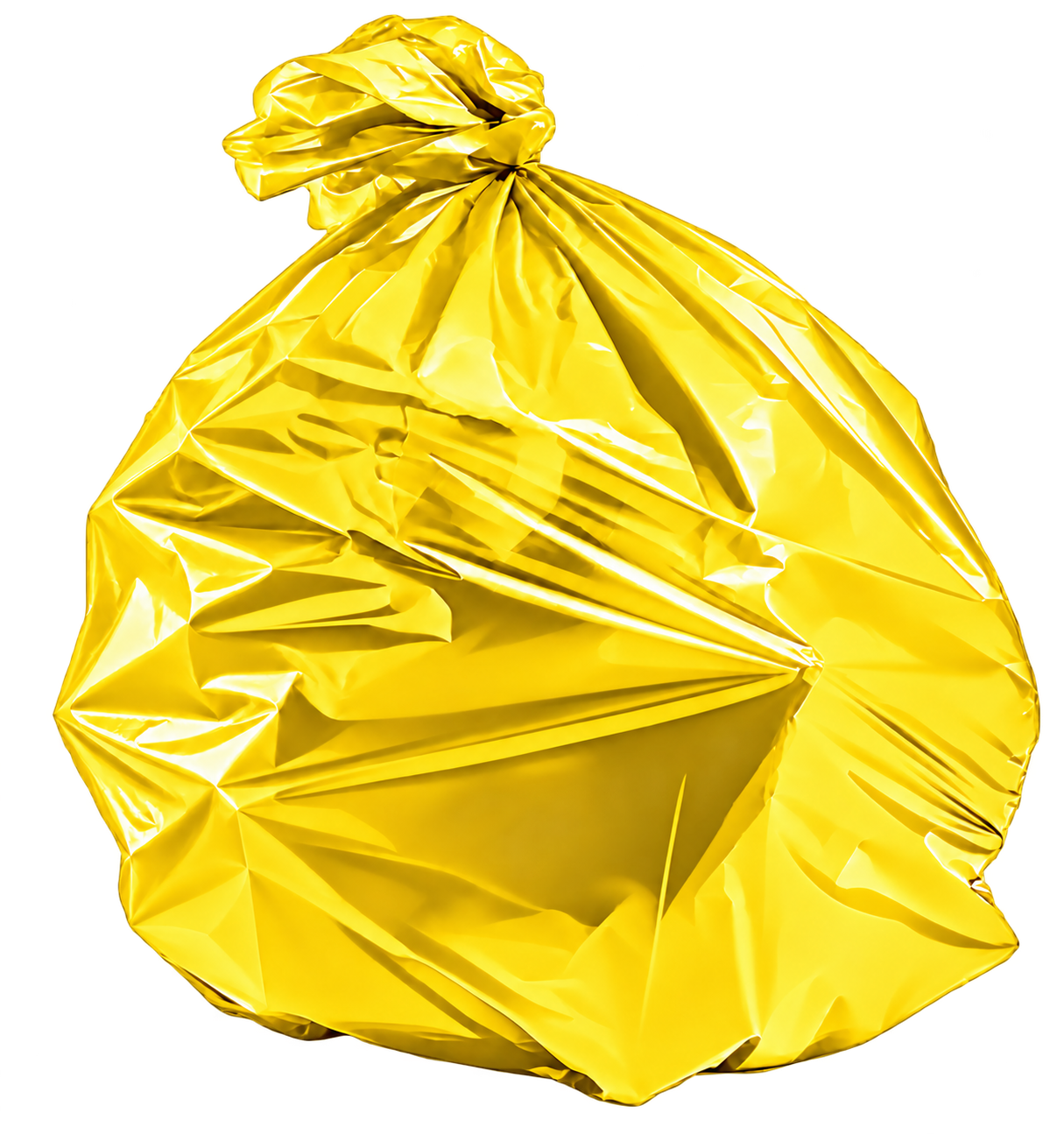 SACO PARA LIXO ECONÔMICO 100 LITROS 70CM X 85CM X 0.04 MICRAS AMARELO COM 100 UN