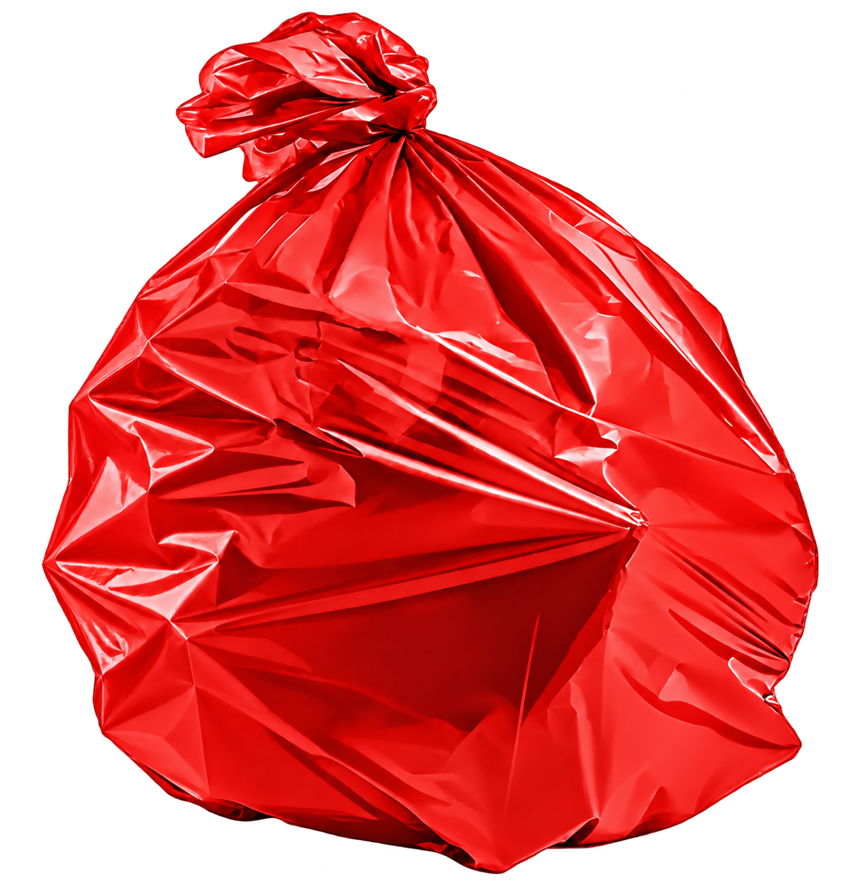 SACO PARA LIXO ECONÔMICO 100 LITROS 70CM X 85CM X 0.04 MICRAS VERMELHO COM 100 UN